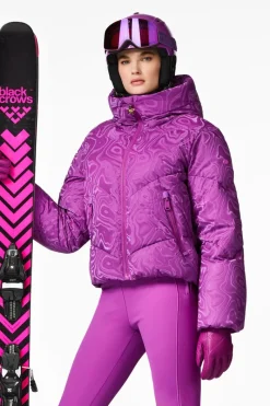 Online Aeliana Swirl Damask Down Ski Jacket Women Ski Jackets