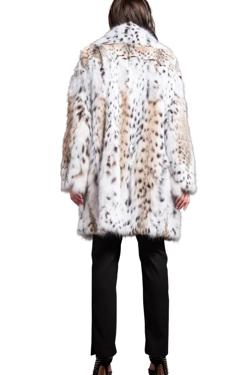 Best American Semi-Belly Mid-Length Lynx Fur Coat Women Fur Coats|Lynx