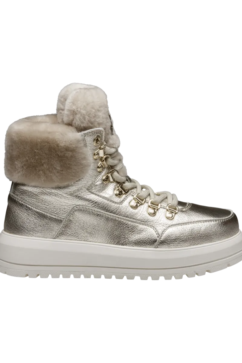 Clearance Antwerp Metallic Leather Shearling Boots Women Après Ski|Boots & Handbags