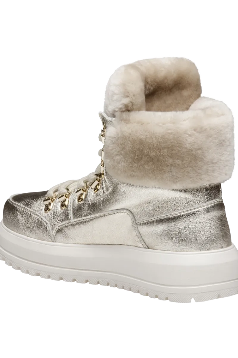 Clearance Antwerp Metallic Leather Shearling Boots Women Après Ski|Boots & Handbags
