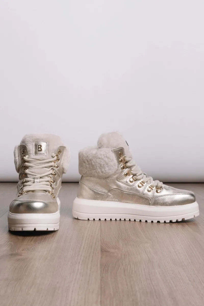 Clearance Antwerp Metallic Leather Shearling Boots Women Après Ski|Boots & Handbags