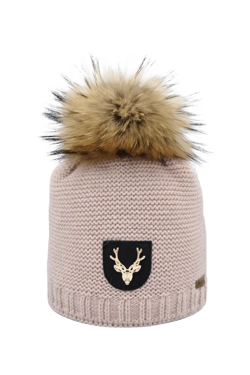 Outlet Avanti Gold Deer Patch - Merino Wool Hat Women Hats|Ski Accessories & Gear