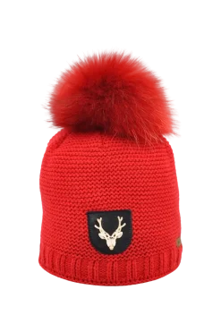 Outlet Avanti Gold Deer Patch - Merino Wool Hat Women Hats|Ski Accessories & Gear
