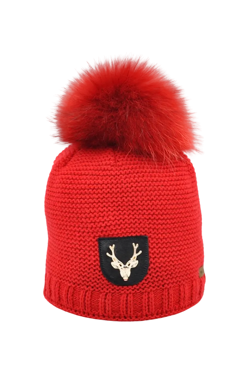 Outlet Avanti Gold Deer Patch - Merino Wool Hat Women Hats|Ski Accessories & Gear