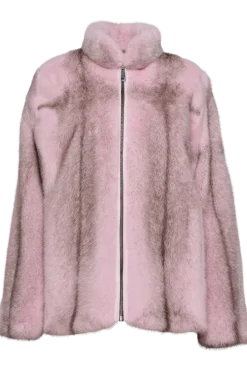 Baby Pink | Blue Silver Cross Mink Fur Jacket Women Mink|Fur Jackets