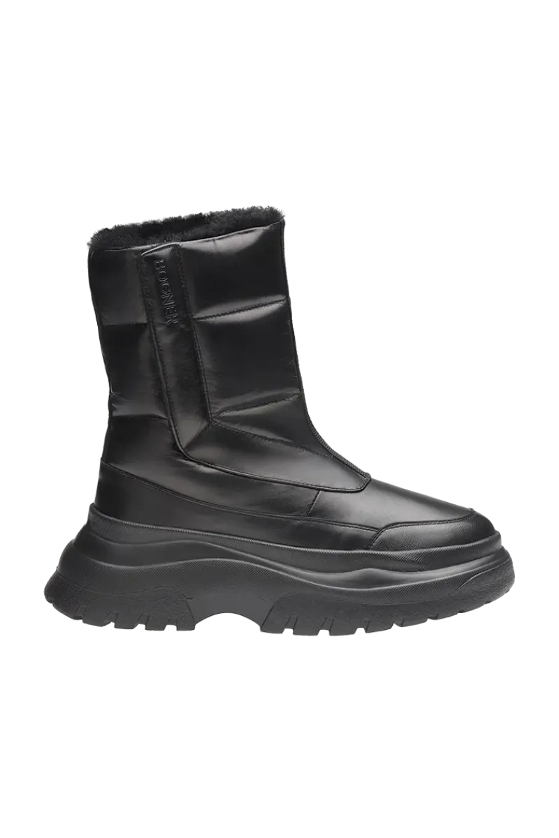 New Banff Side-Zip Lug Sole Shearling Boots Women Après Ski|Boots & Handbags
