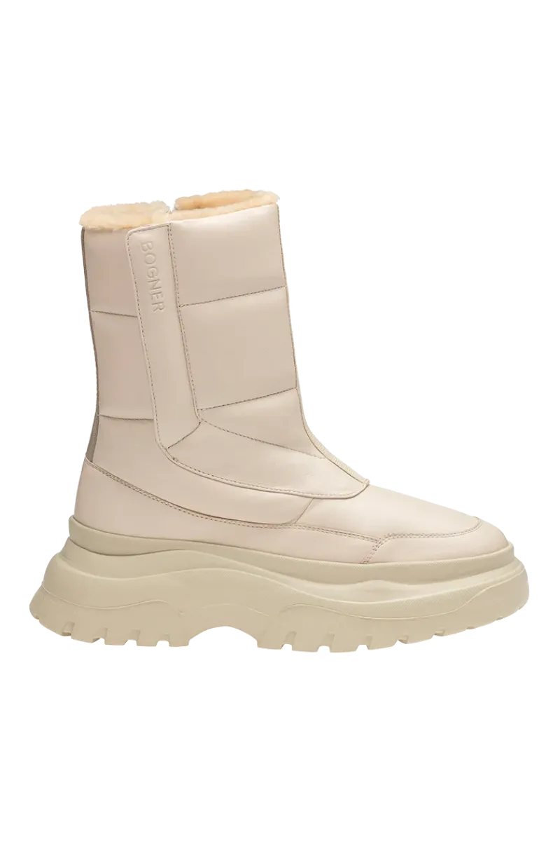 New Banff Side-Zip Lug Sole Shearling Boots Women Après Ski|Boots & Handbags