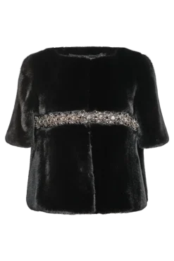 Best Beaded Evening Mink Fur Jacket Women Bridal Evening Fur|Mink