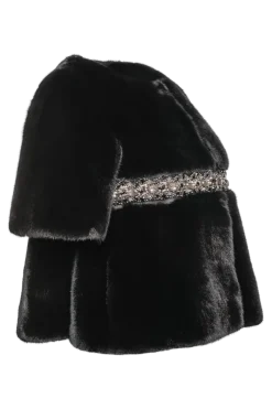 Best Beaded Evening Mink Fur Jacket Women Bridal Evening Fur|Mink