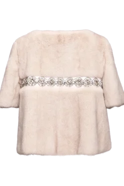 Best Beaded Evening Mink Fur Jacket Women Bridal Evening Fur|Mink
