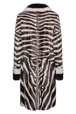 New Black/Brown/White Kid Skin & Mink Fur Coat Women Fur Coats