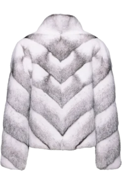 Best Black Cross Chevron Mink Fur Jacket With Diagonal Sleeve Women Fur Jackets|Mink