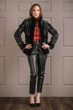 New Russian Broadtail Fur Jacket - Star Mink Fur Details Women Lamb|Fur Jackets