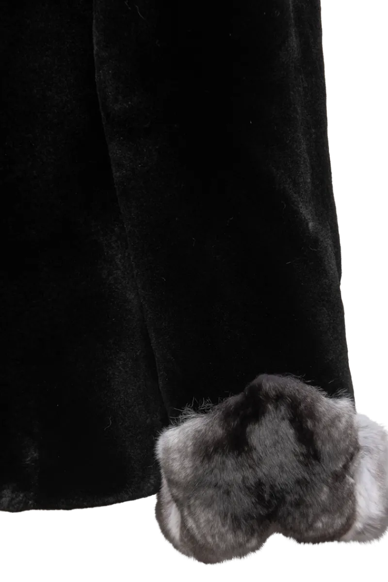 Sale Sheared Mink and Chinchilla Fur Jacket - Curved Front Women Mink|Fur Jackets