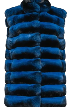 New Bold Colored Horizontal Chinchilla Fur Vest Women Chinchilla|Fur Jackets