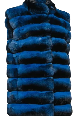 New Bold Colored Horizontal Chinchilla Fur Vest Women Chinchilla|Fur Jackets