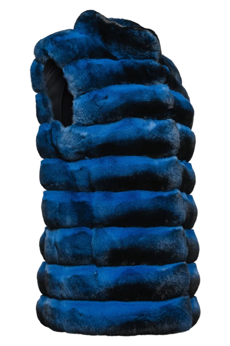 New Bold Colored Horizontal Chinchilla Fur Vest Women Chinchilla|Fur Jackets