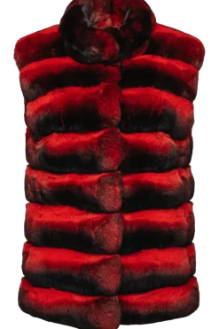 New Bold Colored Horizontal Chinchilla Fur Vest Women Chinchilla|Fur Jackets