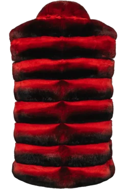 New Bold Colored Horizontal Chinchilla Fur Vest Women Chinchilla|Fur Jackets