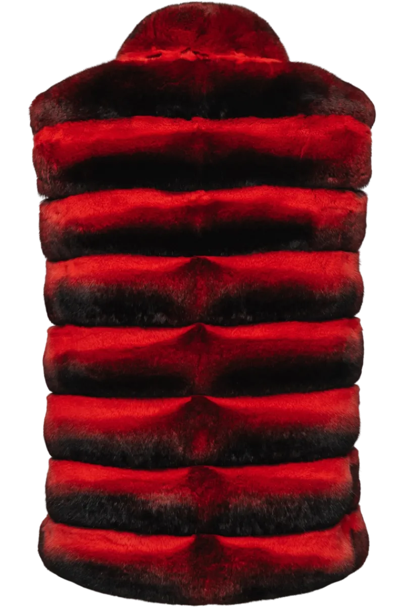 New Bold Colored Horizontal Chinchilla Fur Vest Women Chinchilla|Fur Jackets