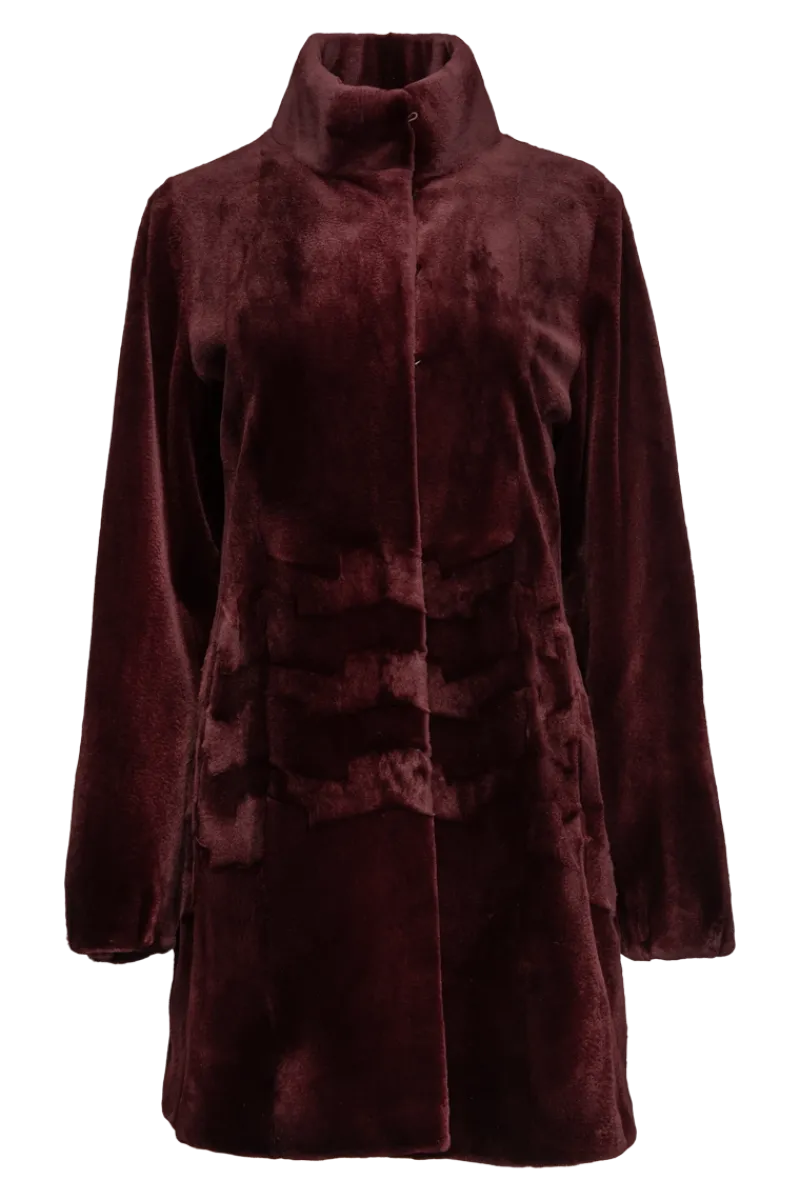 Sale Sheared Patterned Mid-Length Mink Fur Coat Women Mink|Fur Coats