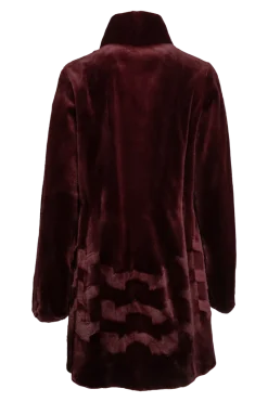Sale Sheared Patterned Mid-Length Mink Fur Coat Women Mink|Fur Coats