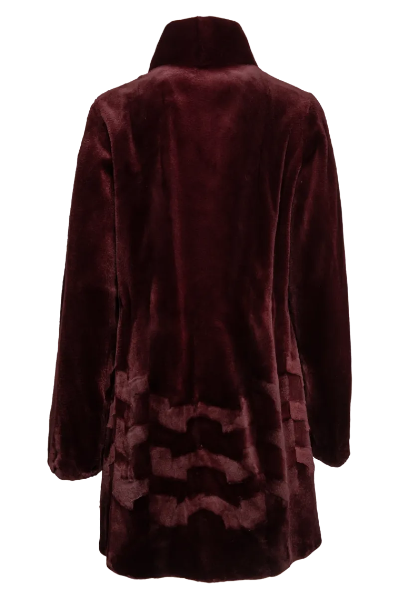 Sale Sheared Patterned Mid-Length Mink Fur Coat Women Mink|Fur Coats