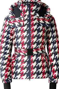 Candice Down Ski Parka - Red-White-Blue Women Ski Jackets