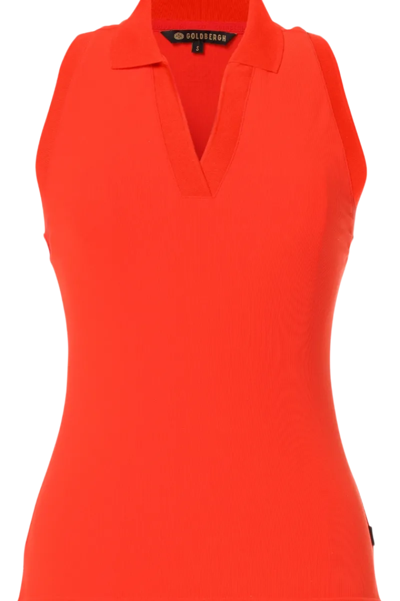 Outlet Caroline Sleeveless Ribbed Polo Top Women All Activewear