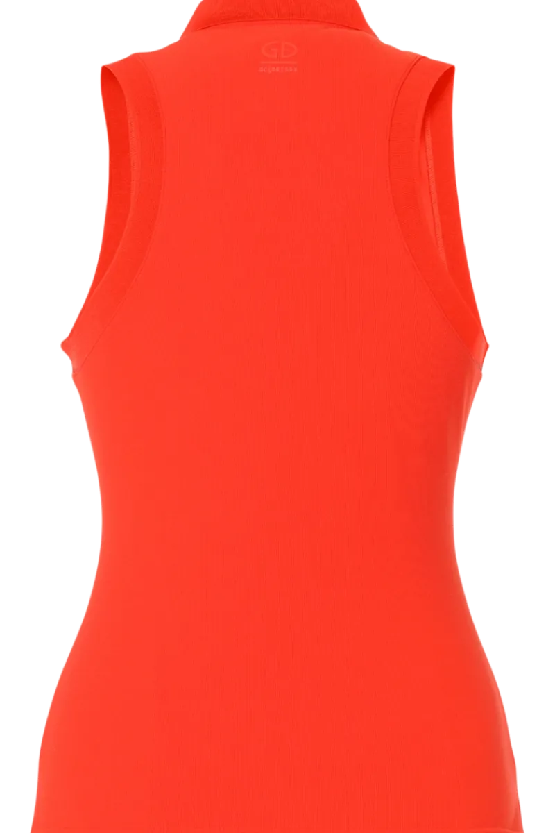 Outlet Caroline Sleeveless Ribbed Polo Top Women All Activewear