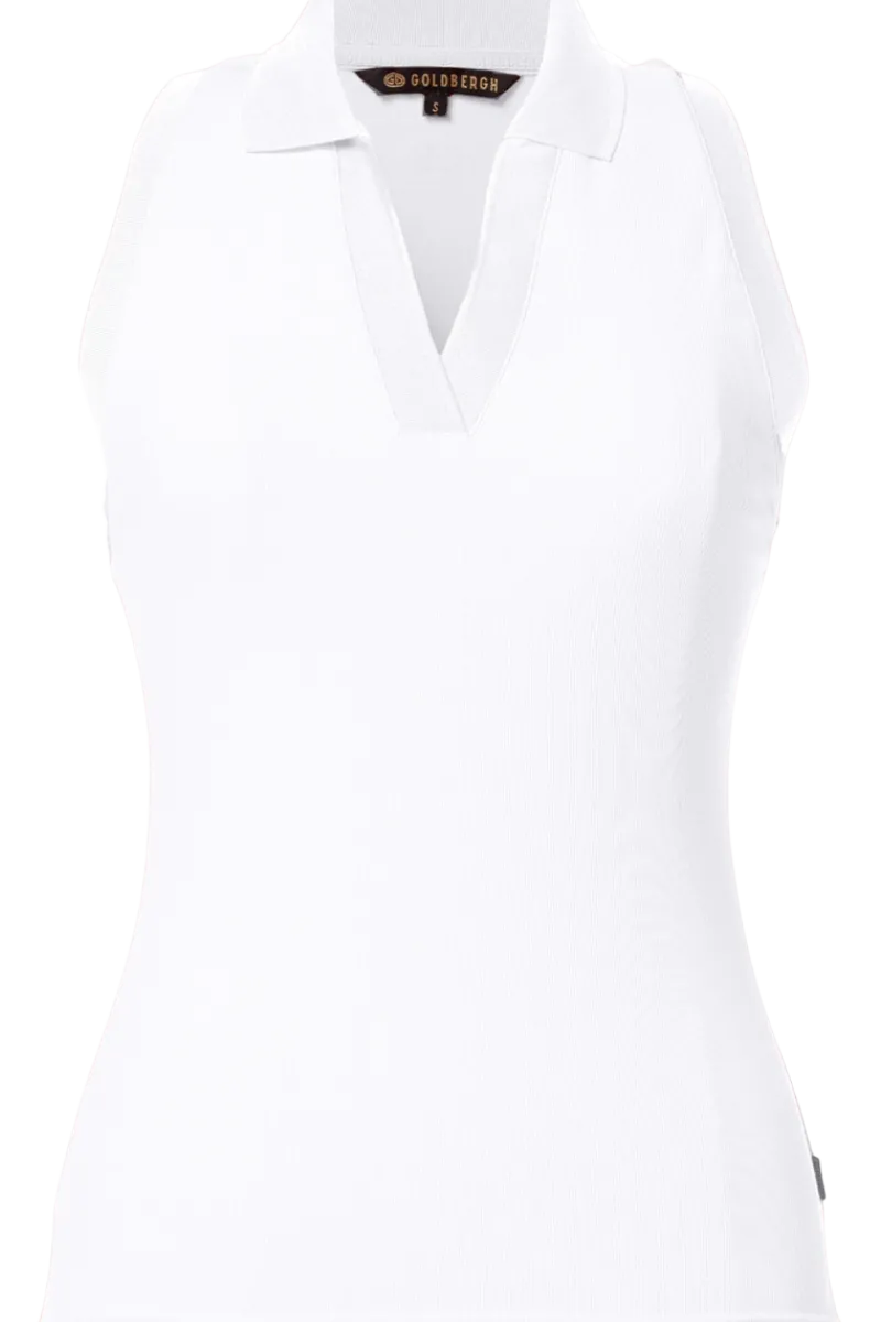 Outlet Caroline Sleeveless Ribbed Polo Top Women All Activewear
