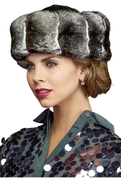 Chinchilla Brim Fur Hat-Sheared Mink Fur Crown Women Hats|Chinchilla