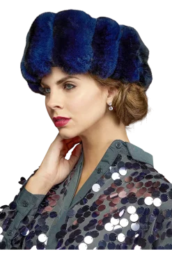Chinchilla Brim Fur Hat-Sheared Mink Fur Crown Women Hats|Chinchilla