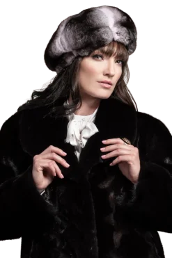 Best Chinchilla Fur Beret Women Hats|Chinchilla