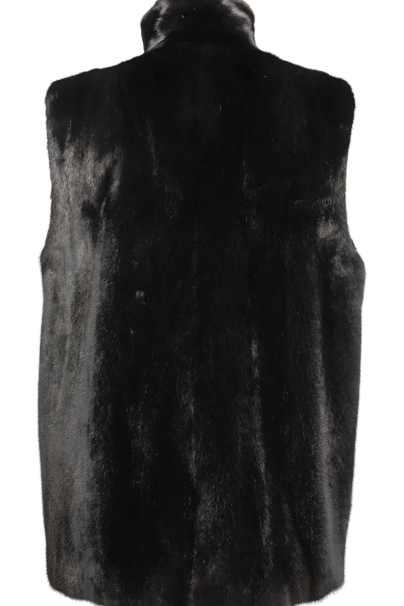 Online Classic Mink Fur Vest - Wing Collar Women Mink