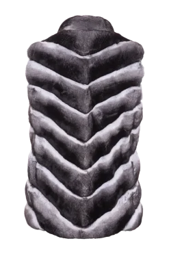 Discount Classic V-Cut Chinchilla Fur Vest Women Chinchilla