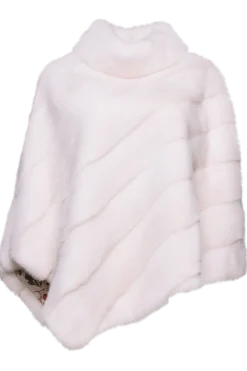 Discount Diagonal Mink Fur Poncho Women Fur Jackets