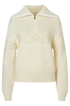Clearance Elana 1/2 Zip Knitted Wool Sweater Women Ski Layers