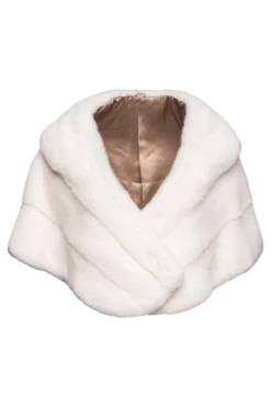 New Elegant - Evening - Horizontal Mink Fur Cape Women Bridal Evening Fur|Mink