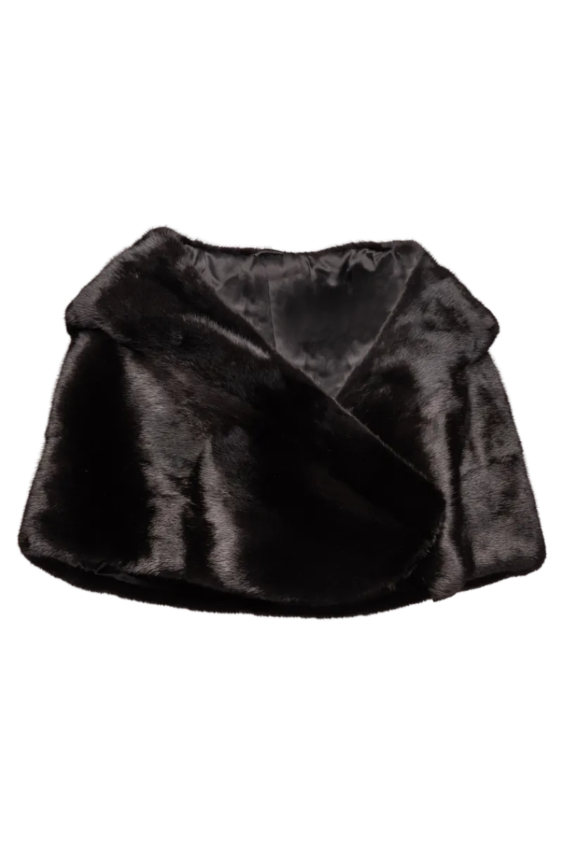 New Elegant - Evening - Horizontal Mink Fur Cape Women Bridal Evening Fur|Mink