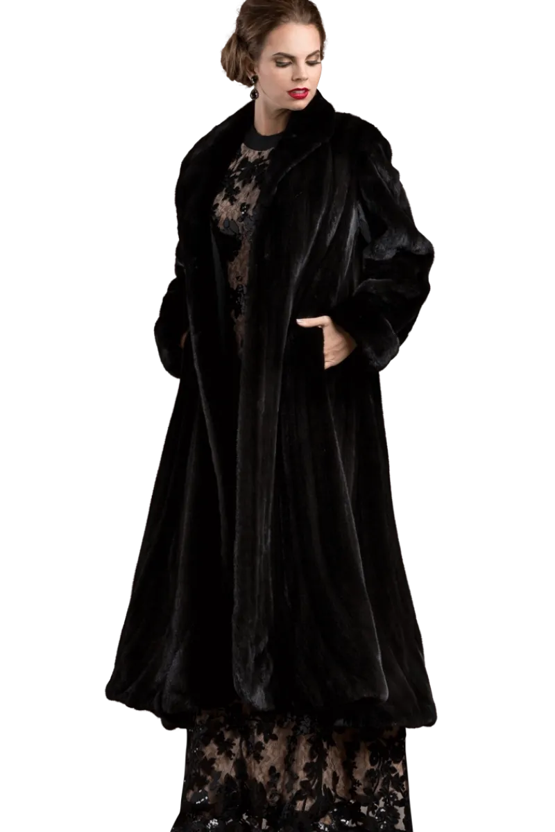 Hot Elegant Mink Flounce Fur Coat Women Mink|Fur Coats