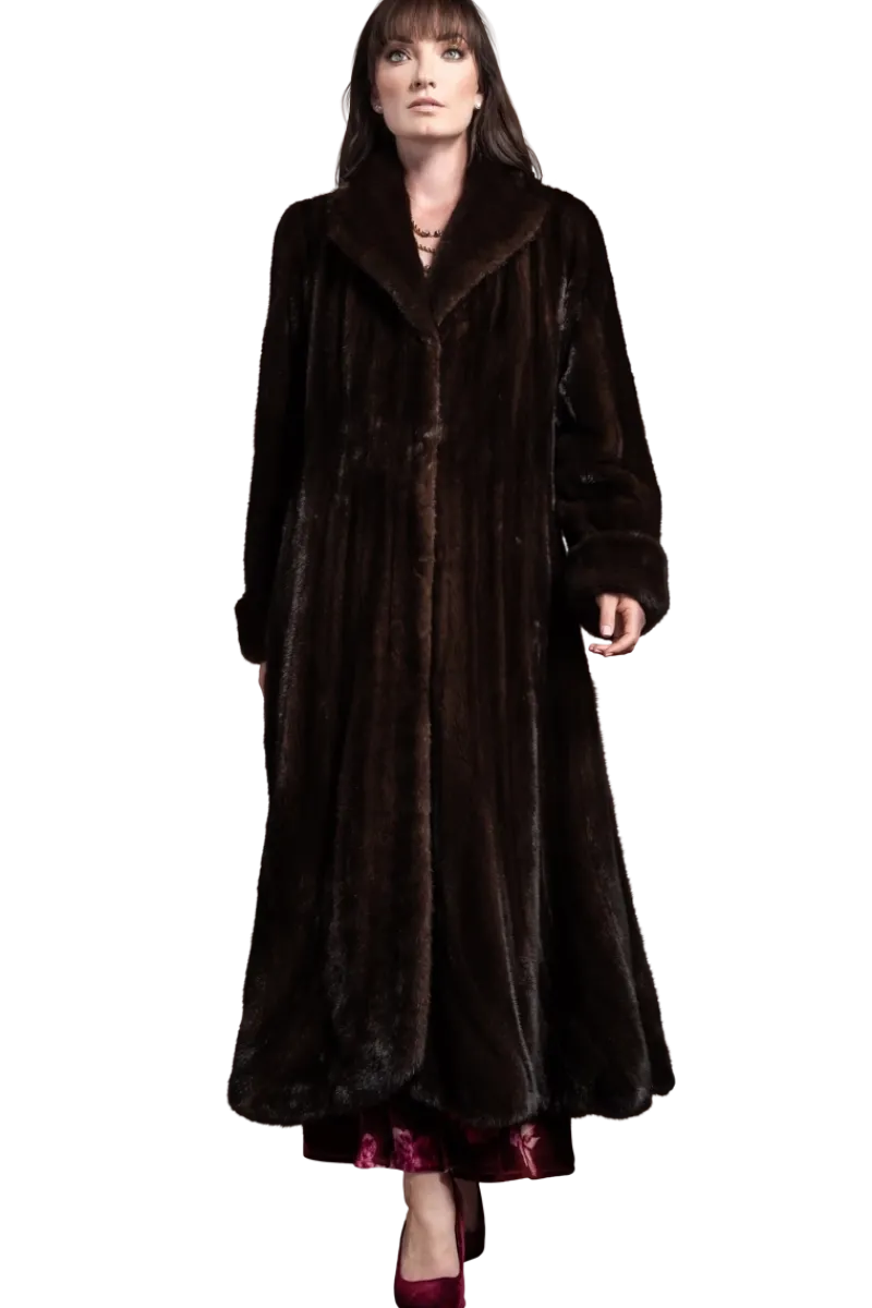 Hot Elegant Mink Flounce Fur Coat Women Mink|Fur Coats