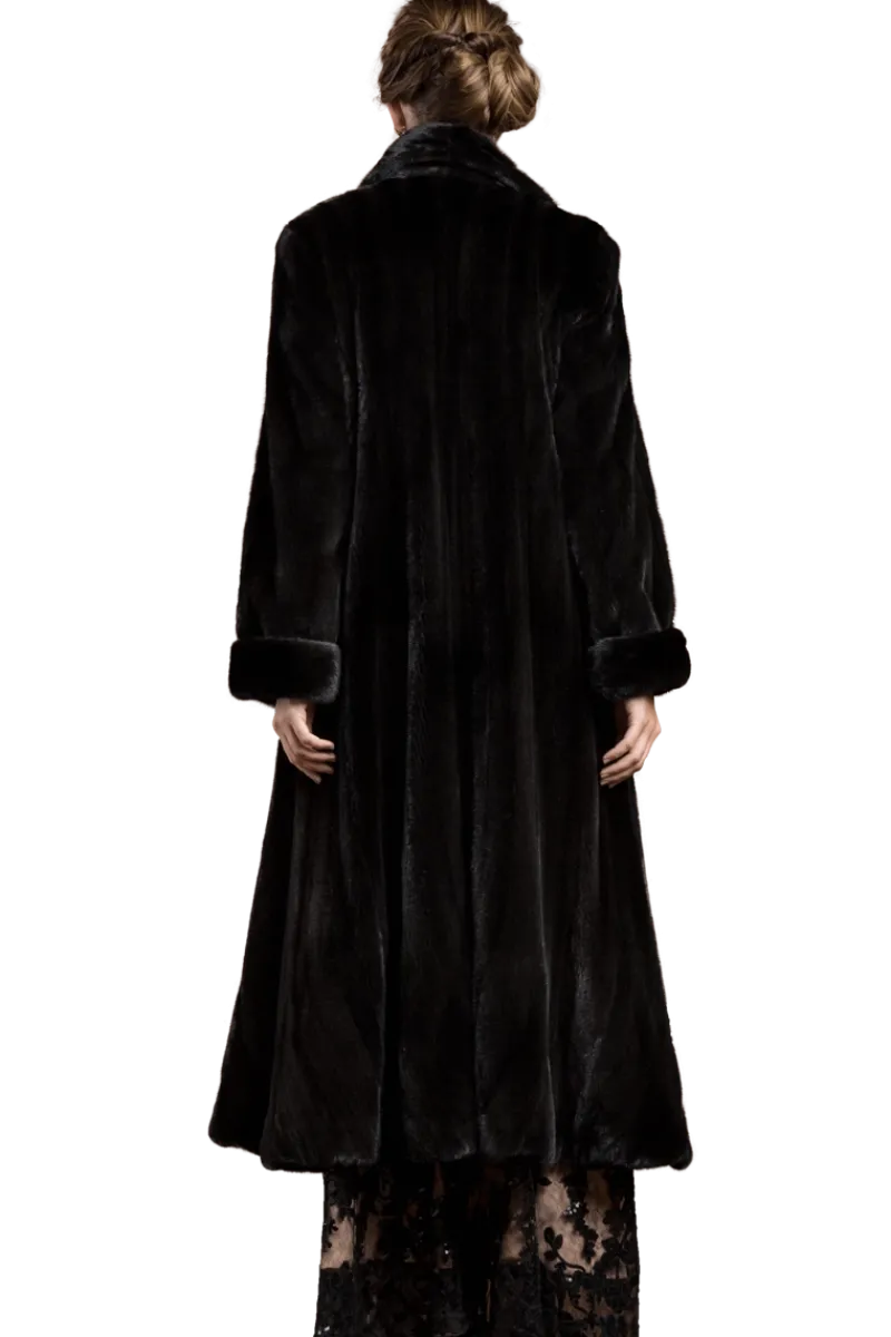 Hot Elegant Mink Flounce Fur Coat Women Mink|Fur Coats