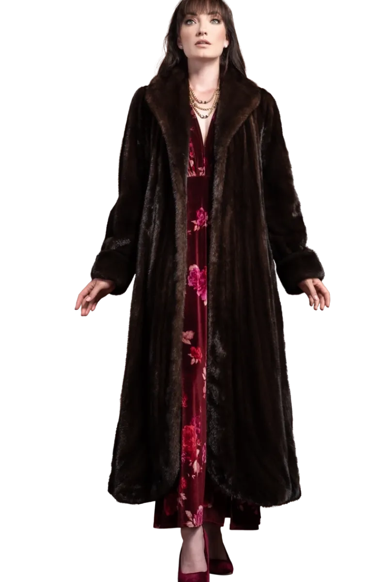 Hot Elegant Mink Flounce Fur Coat Women Mink|Fur Coats