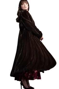Hot Elegant Mink Flounce Fur Coat Women Mink|Fur Coats