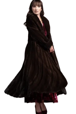 Hot Elegant Mink Flounce Fur Coat Women Mink|Fur Coats