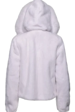 Clearance Hooded Arctic Mink Fur Parka - Shadow Fox Trim Women Fur Jackets