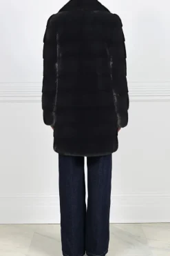 Sale Fitted Horizontal Mink Fur Jacket Women Fur Jackets