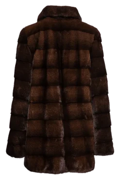 Sale Fitted Horizontal Mink Fur Jacket Women Fur Jackets