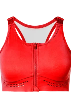 Force Zip Front Laser Cut Sports Bra Women All Activewear